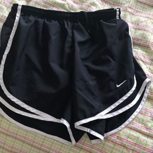 Black and white Nike shorts